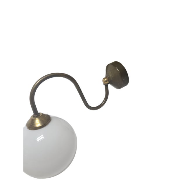 Metal Vintage Art Deco Wall Lamp, Poland, 1950s For Sale - Image 7 of 8