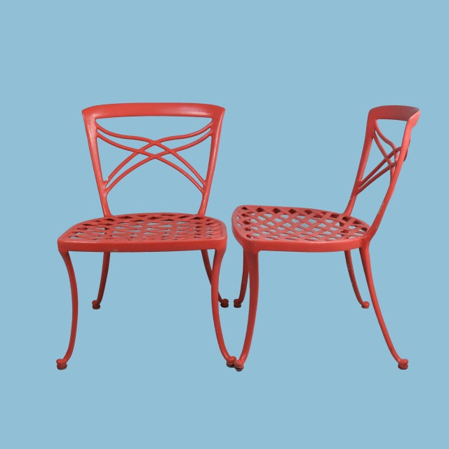 Late 20th Century Late 20th Century Pair of Pink Brown Jordan Style Side Chair For Sale - Image 5 of 5