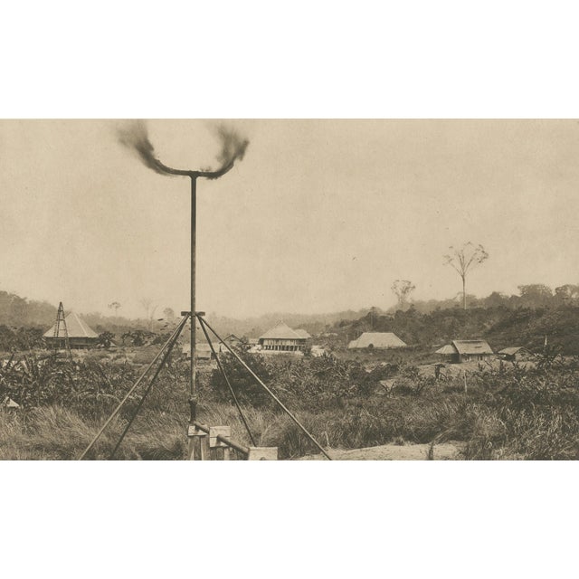 C.J. Kleingrothe, Petroleum Fields with Gas Flares, Aceh, Photograph, 1910 For Sale - Image 9 of 11