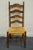 Set of 4 Ethan Allen Heirloom Nutmeg Maple Colonial Early American Ladderback Rush Seat Dining Side Chairs For Sale In Kansas City - Image 6 of 13