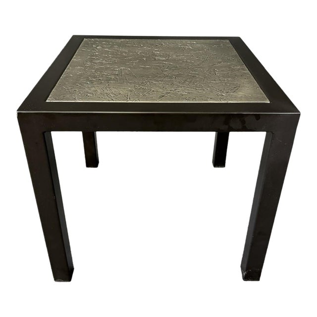 Charleston Forge Metal Side Table With Textured Top For Sale