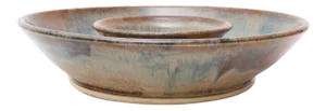 Vintage Studio Pottery Ceramic Chips and Dip Bowl