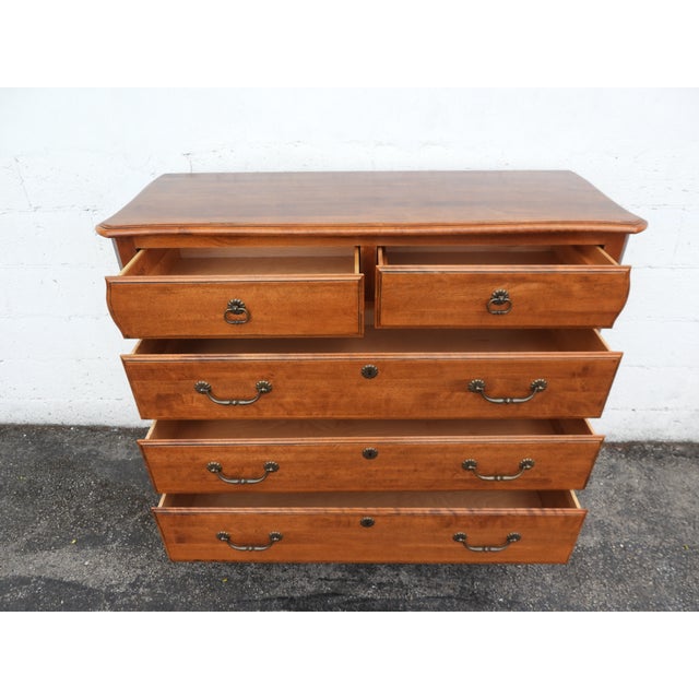 Wood Ethan Allen Solid Maple Large Low Dresser Bathroom Vanity 6020 For Sale - Image 7 of 16