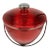 1960s Mid-Century Red Acrylic & Stainless Steel Ice Bucket For Sale