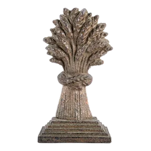 Antique 19th Century American Cast Iron Sheaf of Wheat Door Stop