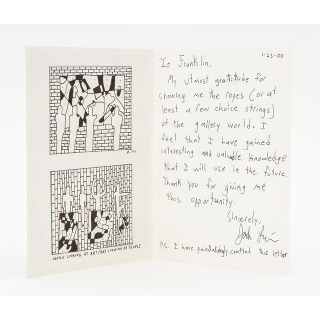 2000 - 2009 Jack Liu "People Looking at Art / Art Looking ..." Ink on Cardstock, 2000 For Sale - Image 5 of 10