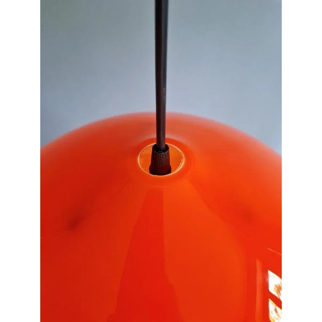 Oignon Xen Suspension in Orange Opaline Glass by Alessandro Pianon for Vistosi, 1960s For Sale - Image 7 of 16