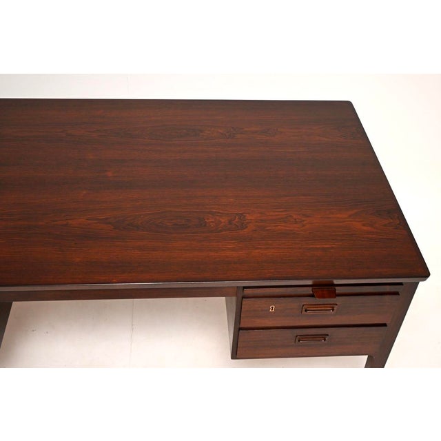 Brown Large Vintage Danish Executive Desk, 1965 For Sale - Image 8 of 11