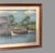 American Vintage Cottage Dockside Landscape Framed Pastel Watercolor Painting W Boat For Sale - Image 3 of 6