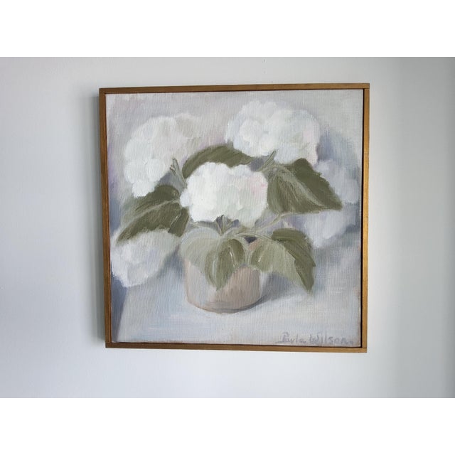 Vintage Mid Century Still Life Oil Painting by Swedish Artist Paula Wilson For Sale - Image 12 of 12