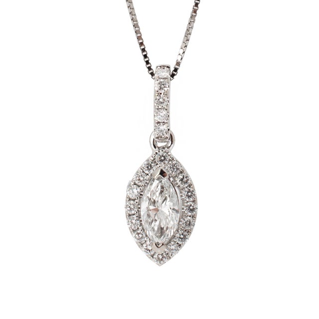 Gender: Ladies Metal Type: 14K White Gold Length: 18.00 inches Width: 0.61 mm Weight: 2.28 grams Ladies 14K white gold...