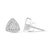 Contemporary 14K White Gold 1/2 cttw Trillion Shaped Diamond Stud Earrings (H-I Clarity, SI2-I1 Color) For Sale - Image 3 of 5