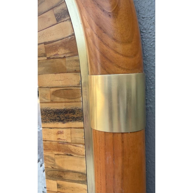 Vintage Brass Arched Mirror For Sale In West Palm - Image 6 of 12