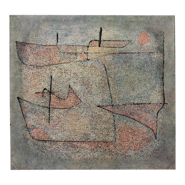 Paul Klee Vintage 1955 First Edition Modernist Lithograph Print " at Anchor " 1932 For Sale
