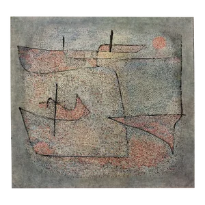 Paul Klee Vintage 1955 First Edition Modernist Lithograph Print " at Anchor " 1932