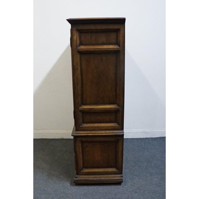 Century Furniture Solid Oak Spanish Mediterranean 39" Door Chest / Armoire For Sale - Image 10 of 12