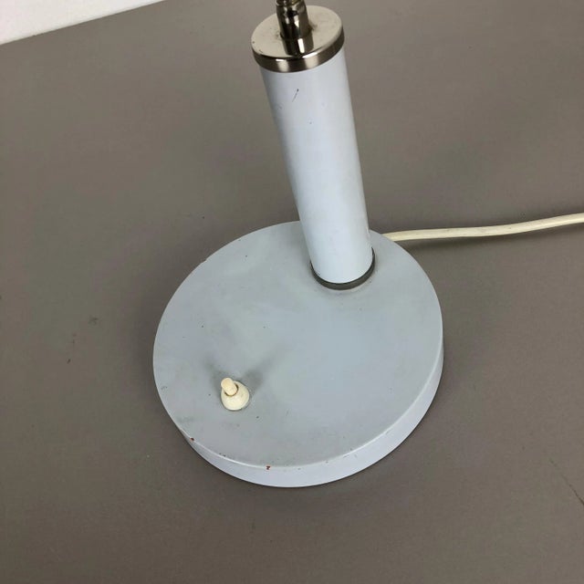 German Modernist Metal Table Light attributed to SIS Lights, 1960s For Sale - Image 10 of 15