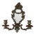 Ornate Vintage Brass Mirrored Wall Sconce - Hollywood Regency Style For Sale
