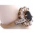 Modern 10 Karat Yellow and White Gold Onyx Solitaire Ring With Diamond Accents For Sale - Image 3 of 7