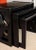 Mid-Century Modern Vintage Ebonized Cut Out Wood Nesting Tables Set of 3, 1960's For Sale - Image 3 of 11