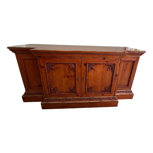 1980s Carved Italian Style Credenza by Baker Furniture For Sale