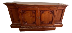 1980s Carved Italian Style Credenza by Baker Furniture