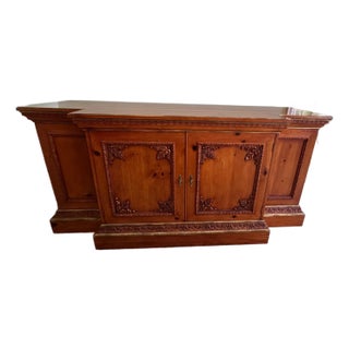 Carved Italian Style Credenza by Baker Furniture For Sale