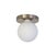 Metal Globe Flush Mount Brushed Nickel, 5 Inch Glass Globe, by Research.Lighting, Modern, Minimal For Sale - Image 7 of 7