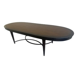 Late 20th Century Neoclassical Zebrawood Inlaid Ebonized Dining Table, Attributed to Ralph Lauren for Henredon For Sale