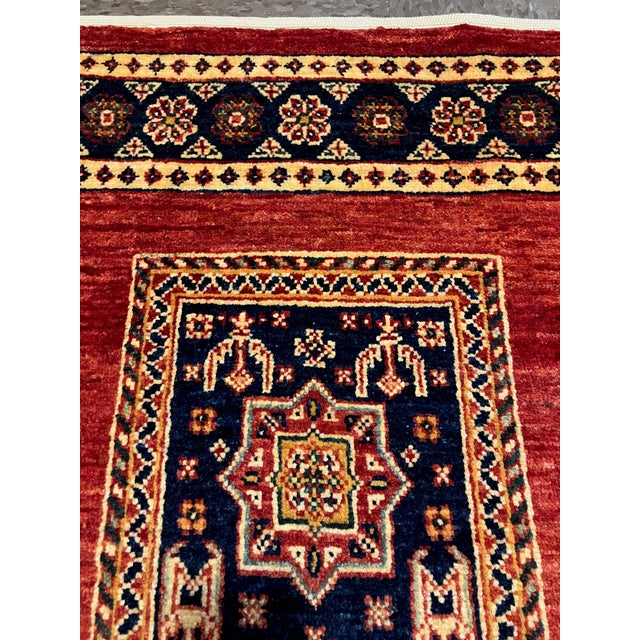 Vintage Hand-Knotted Persian Kashkoli Runner 2'10" X 7'0" For Sale - Image 4 of 6