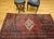 Textile Vintage Persian Hamadan Rug, Hand-Knotted Wool, Geometric Medallion Pattern, Moss Green & Red, 4x7 For Sale - Image 7 of 18