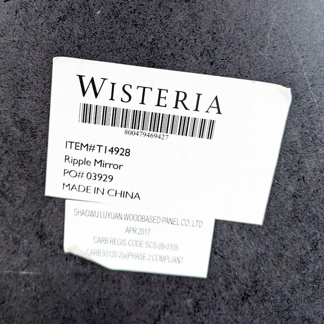 Wisteria Metal Ripple Mirror - Elegant Design for Any Space For Sale In San Francisco - Image 6 of 6