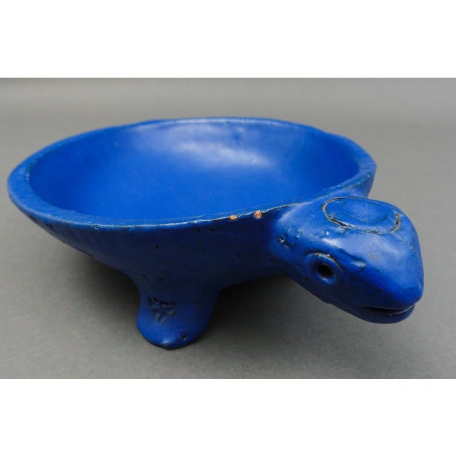 Mid 20th Century Bitossi Italy Aldo Londi Pottery Turtle Trinket Box