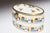 1920s German Art Deco Ceramic and Brass Biscuit Tin With Geometric Motif For Sale - Image 5 of 18
