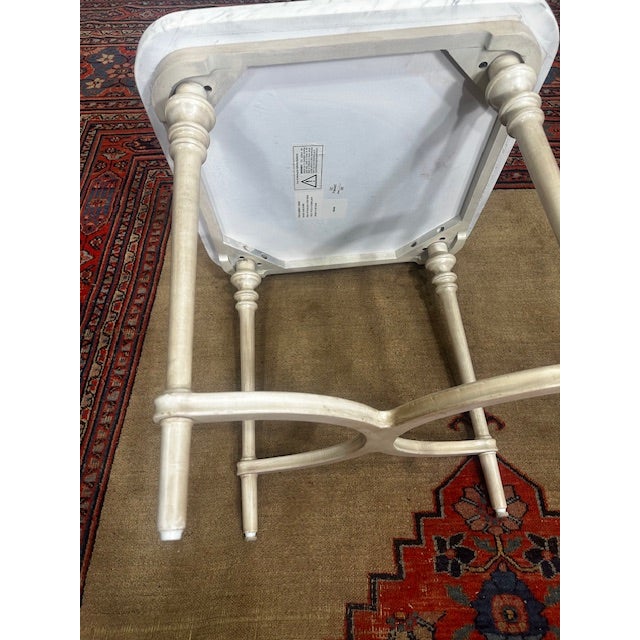 The Tourne Marble Top Side Table From Frontgate For Sale - Image 4 of 6