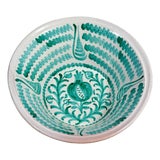 Image of Antique Fajalauza Glazed Terracotta Ceramic Lebrillo Bowl, Spain For Sale