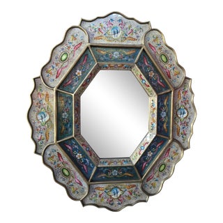 Large Robert M Weiss Reverse Painted Mirror For Sale