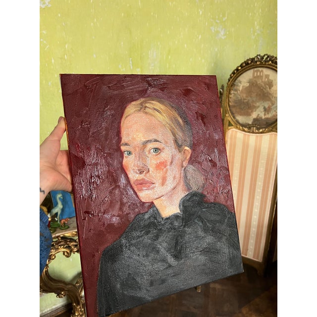 Early 21st Century Elina Arbidane, Portrait of Woman, 2022, Oil on Canvas For Sale - Image 5 of 8