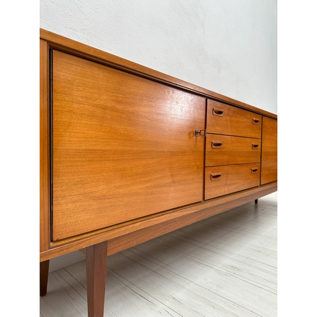 Large Vintage Minimalistic Teak Sideboard, 1960s For Sale - Image 6 of 13