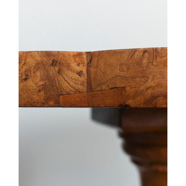 Antique Maple Burl Wood Side Table For Sale - Image 12 of 13