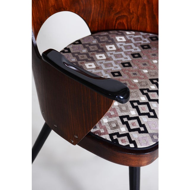 Mid-Century Armchairs in Beech by Oswald Heardtl, 1950s, Set of 4 For Sale - Image 4 of 11