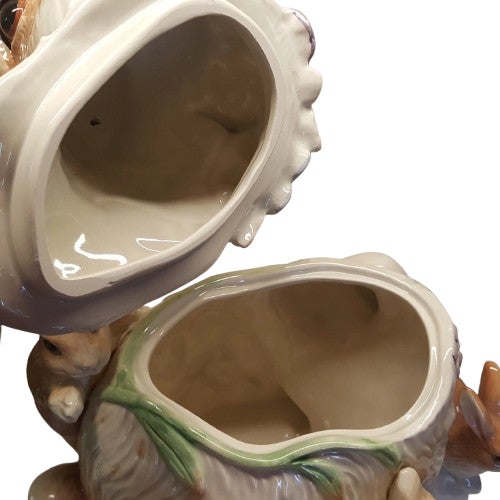 1990s Vintage Fitz & Floyd Easter Rabbits Bunny Cookie Jar For Sale - Image 5 of 9