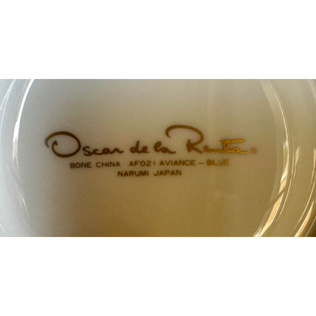 1980s Gold and Blue Porcelain Coffee and Tea Set by Oscar De La Renta. Service for 12 - 40 pcs For Sale - Image 10 of 10