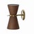 Mid-Century Modern Regina Andrew Gable Sconce, Antique Natural Brass with Russet Shade For Sale - Image 3 of 5