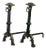 Gothic Style Bronze and Iron Andirons, 19th Century, Set of 2 For Sale