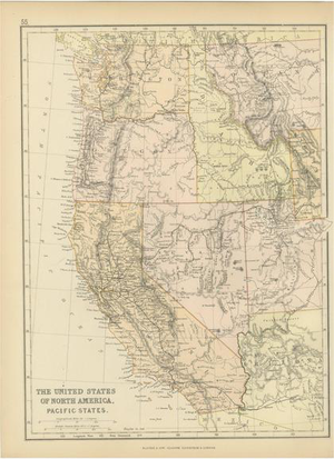 Antique Map of the United States of North America, 1882