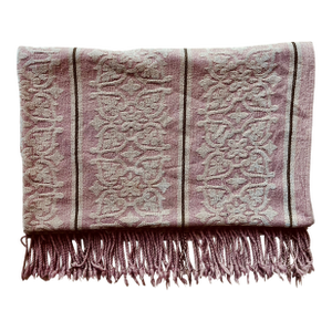 Restoration Hardware Wool Dusty Rose Chenille Throw