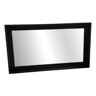 Mirror in Matte Black Wood, 1950s For Sale