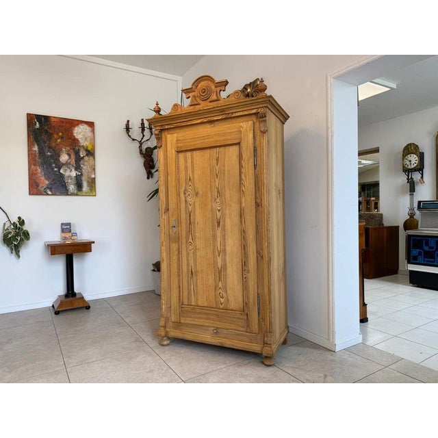 Gründerzeit Farmhouse Wardrobe in Wood For Sale - Image 3 of 17