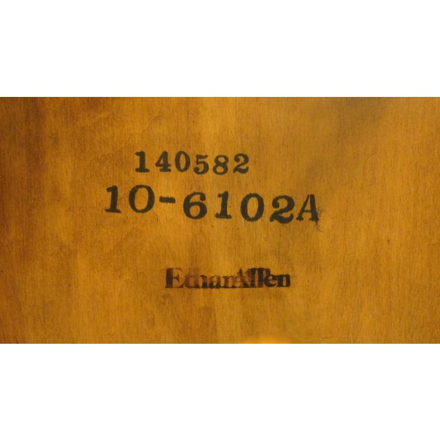 Ethan Allen Heirloom Nutmeg Maple Comb Back Dining Arm Chair 10-6102a For Sale - Image 10 of 10
